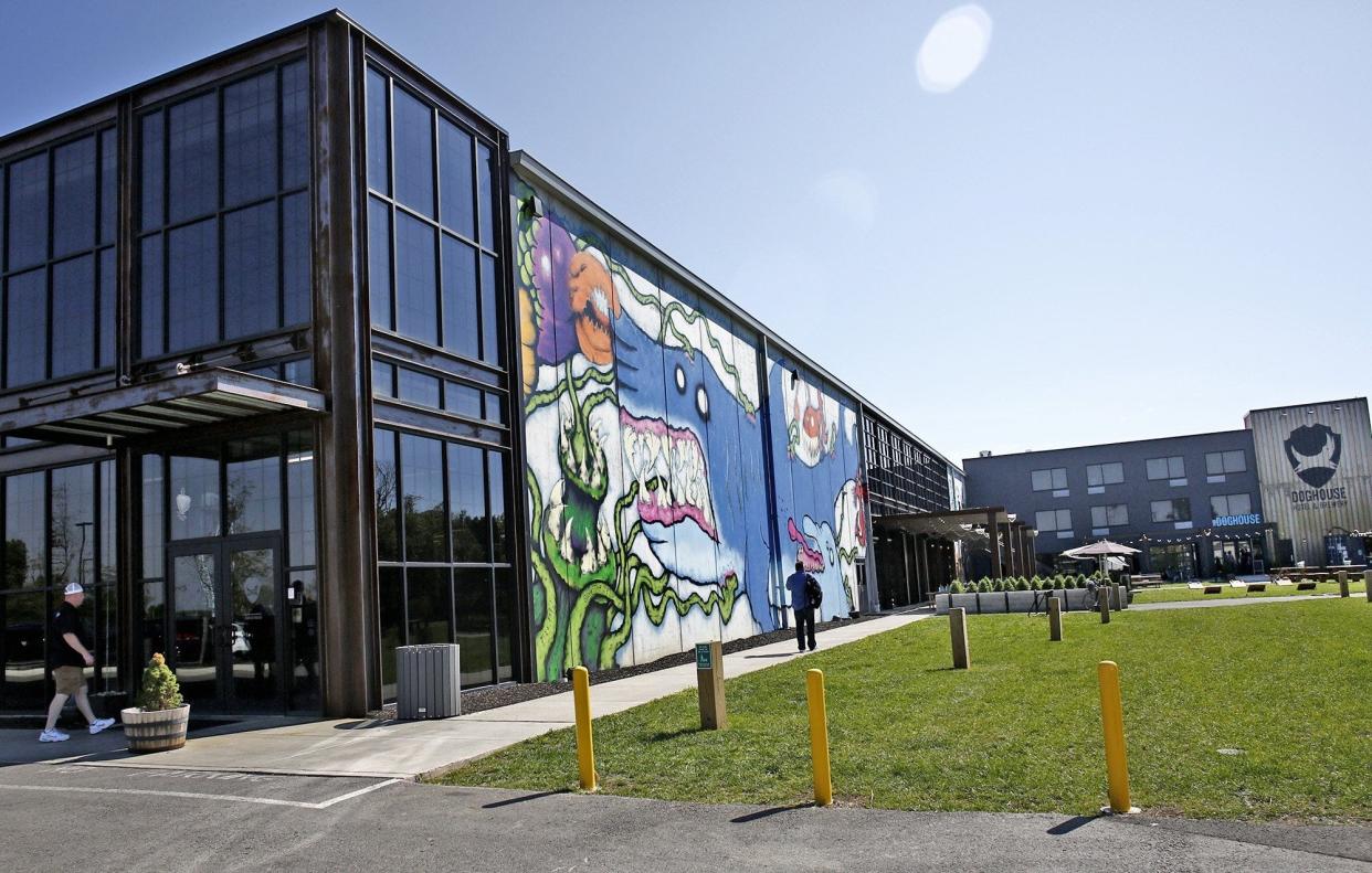 The DogHouse, a boutique hotel next to BrewDog's brewery and taproom in Canal Winchester. The hotel is behind and to the right of the brewery, which also serves as the Scottish company's U.S. headquarters. [Fred Squillante/Dispatch]