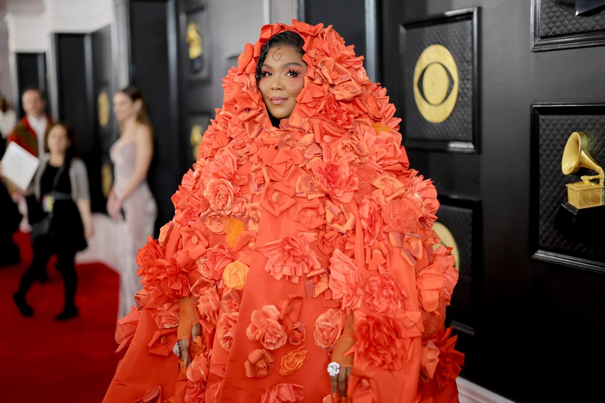 For the 2023 Grammy Awards, Lizzo's skin was prepped with the beloved Magic Cream from Charlotte Tilbury.