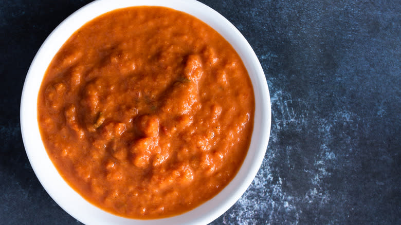 vodka sauce in a bowl