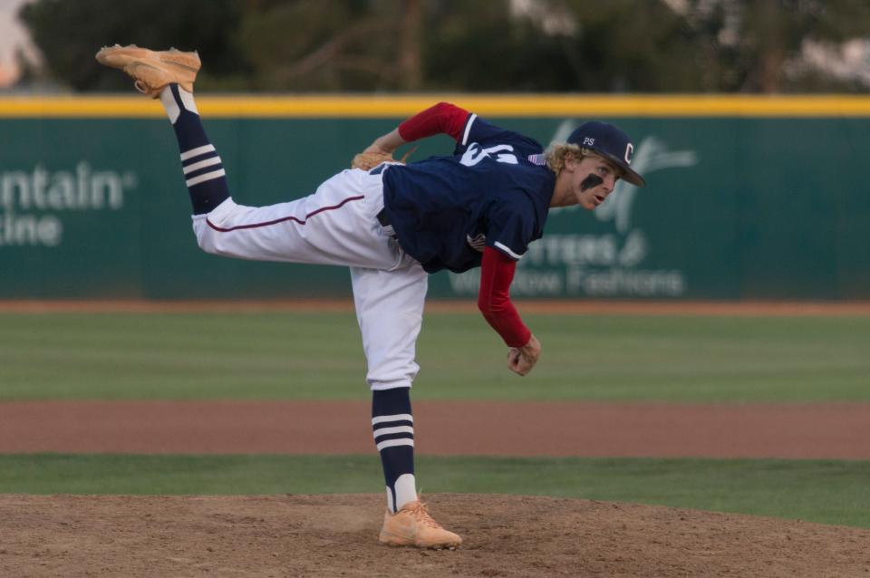 Steele Barben struck out eight out of the bullpen in Crimson Cliffs' 8-7 win over Snow Canyon last May to help Crimson Cliffs capture a state title.