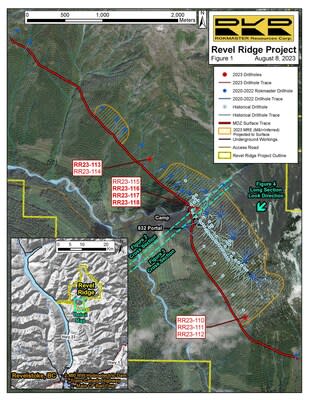 Drill Plan Map - Aug 2023 (CNW Group/Rokmaster Resources Corp.)