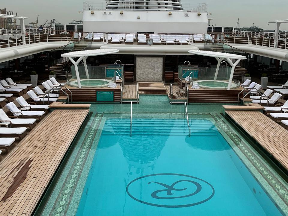 Pool deck on the Regent Seven Seas Explorer