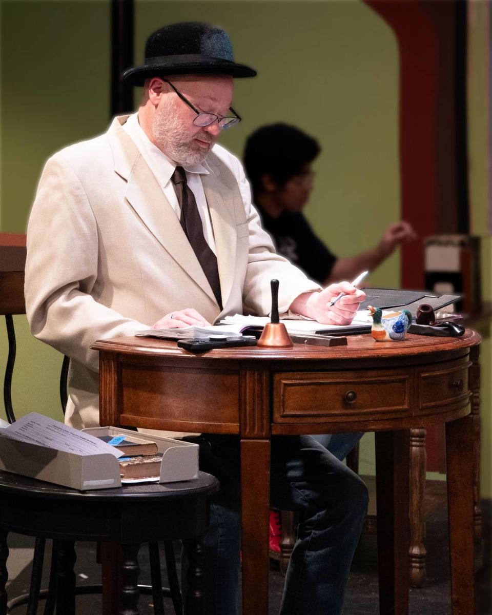 Bookseller Frank (Jeff Caughie) strikes up a correspondence with a struggling New York author in Olympia Little Theatre’s “84 Charing Cross Road.”