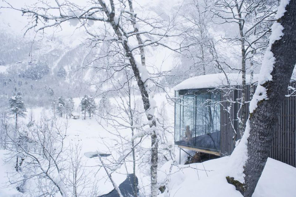 Life in a Juvet Landscape Hotel cube is magical. (Andrea Kitay/Tribune News Service via Getty Images)