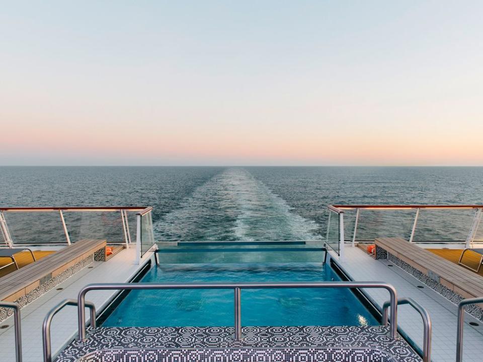 The infinity pool on board the Viking Jupiter, where the Nordic spa is included in your fare. | Amanda Hollinger/Viking