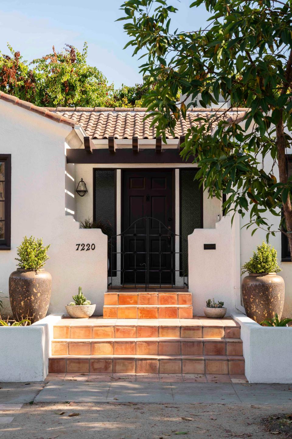 a spanish bungalow's front door