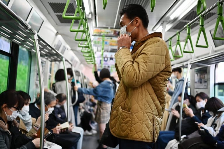 Pasajeros en el metro de Tokio