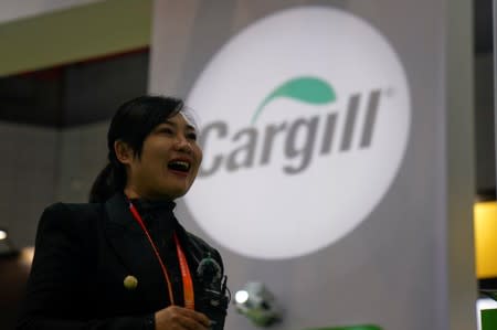 FILE PHOTO: A Cargill sign during the China International Import Expo (CIIE) in Shanghai