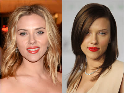 <div class="caption-credit"> Photo by: Stylecaster Pictures</div>Although Scarlett is usually blonde (and even went red for The Avengers), she is actually a natural brunette. <br>