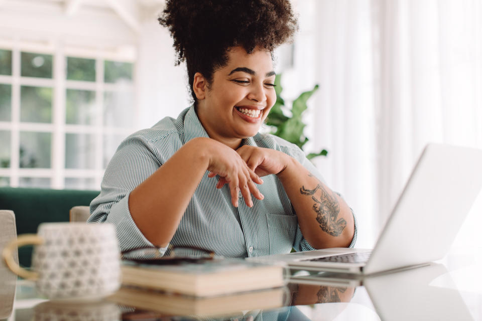 person working from home