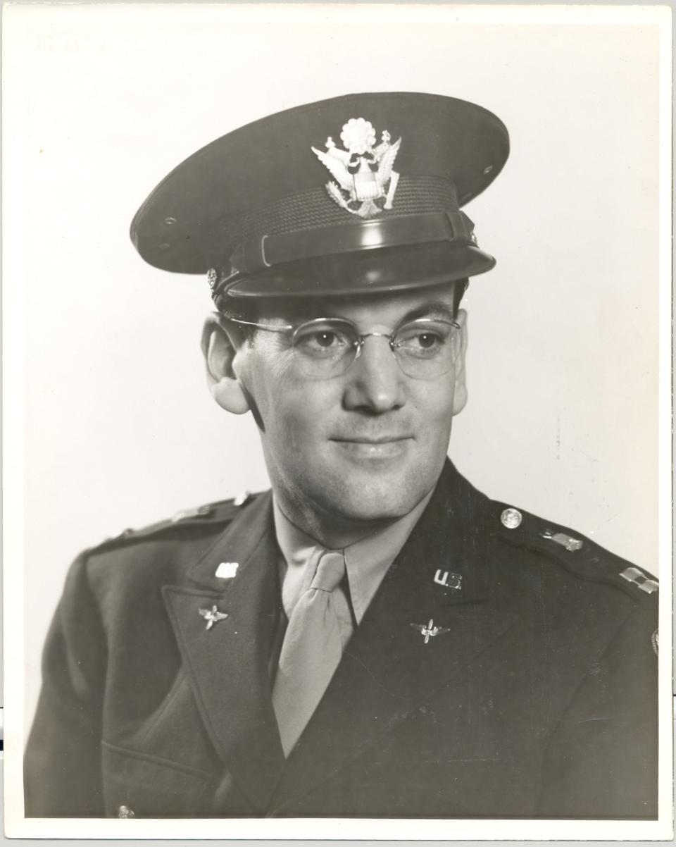 Glenn Miller, big band leader of the late 1930s, as a captain in the U.S. Army Air Forces. He served as the assistant special services officer from mid-November to Dec. 20, 1942, at Maxwell Field, the home of the Southeast Air Corps Training Center.