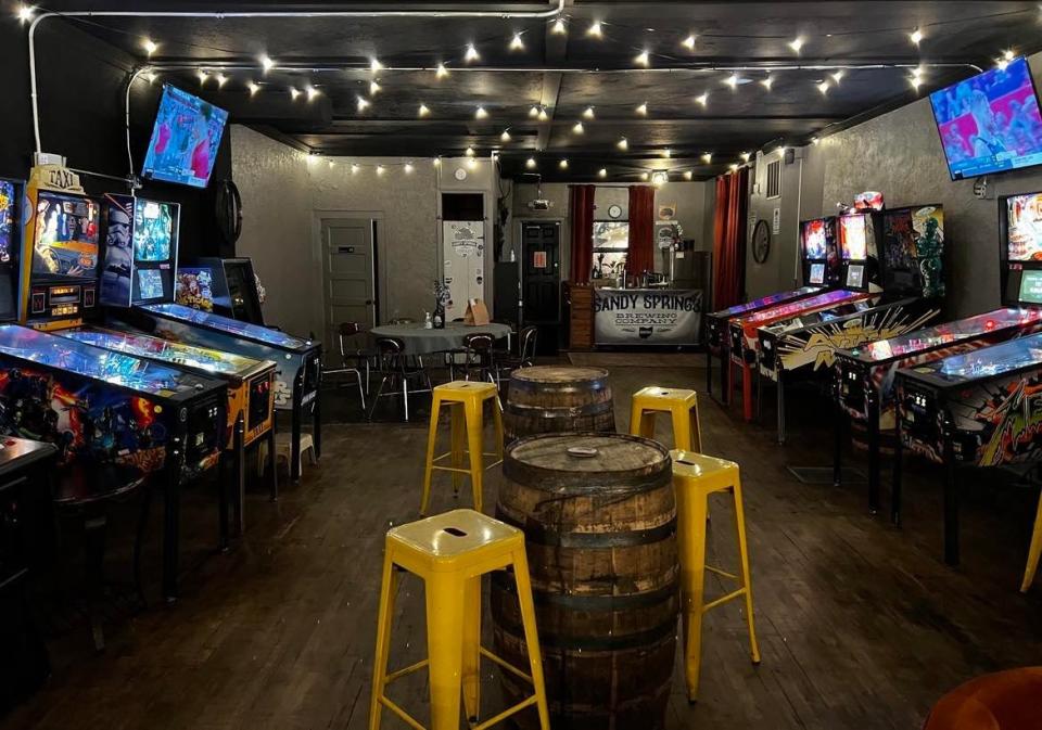 Sandy Springs Brewery in downtown Minerva opened an arcade next-door in November. Dartboards also might be added to the space.