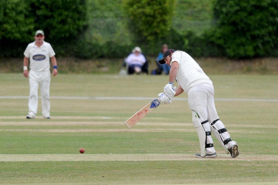 Dan Belt scored a scorching 85 not out in Dorchester's second win at Martinstown <i>(Image: FINNBARR WEBSTER)</i>