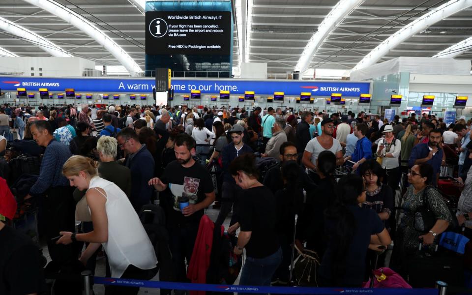 BA's flights at Heathrow were plunged into chaos in May - REUTERS