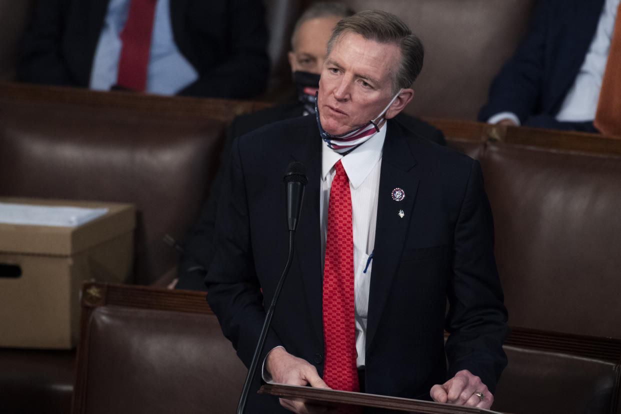 Rep. Paul Gosar (R-Ariz.), already one of the members of Congress willing to publicly back right-wing extremism, is intensifying his embrace of white nationalism. (Photo: Tom Williams via Getty Images)