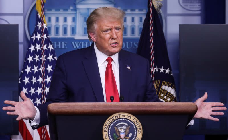 FILE PHOTO: U.S. President Trump holds news conference at the White House in Washington