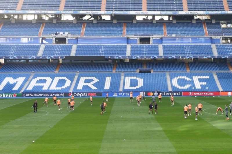 The NFL will hold a regular-season game at Santiago Bernabeu Stadium in 2025 in Madrid. Photo by Rodrigo Jimenez/EPA-EFE