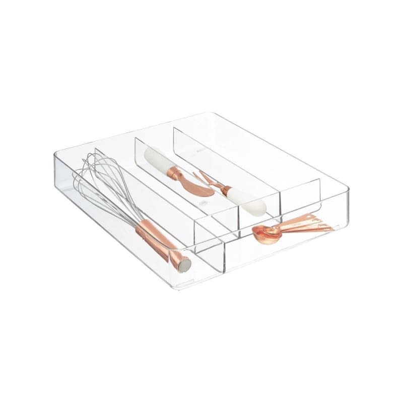 mDesign Plastic Kitchen Cabinet Drawer Storage