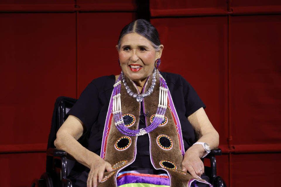 Sacheen Littlefeather on stage at Academy Museum of Motion Pictures on September 17, 2022