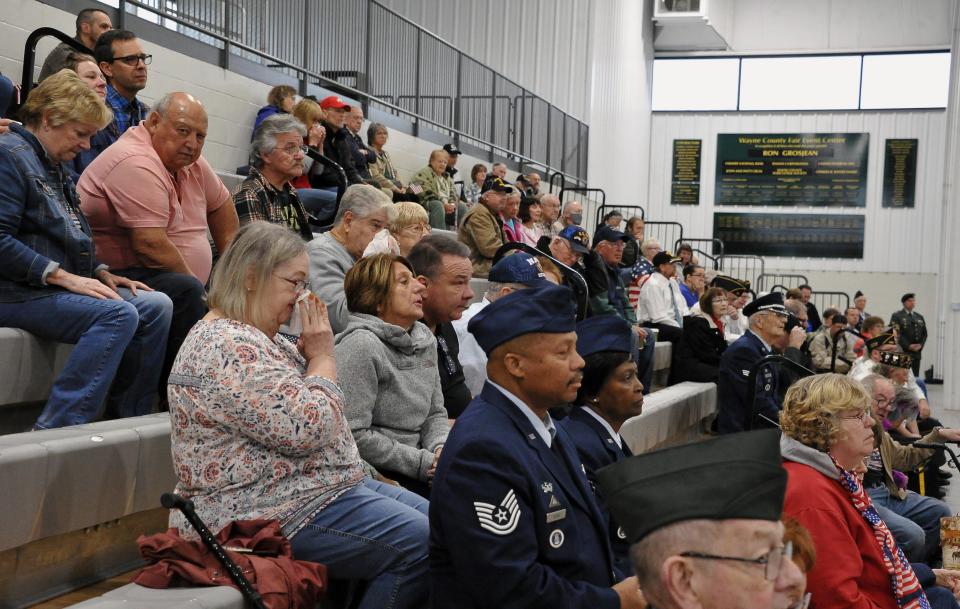 A large crowd turned out for this years Veterans Day ceremony.