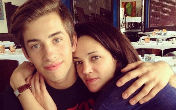  Jimmy Bennet with Asia Argento in May 2013 - Instagram