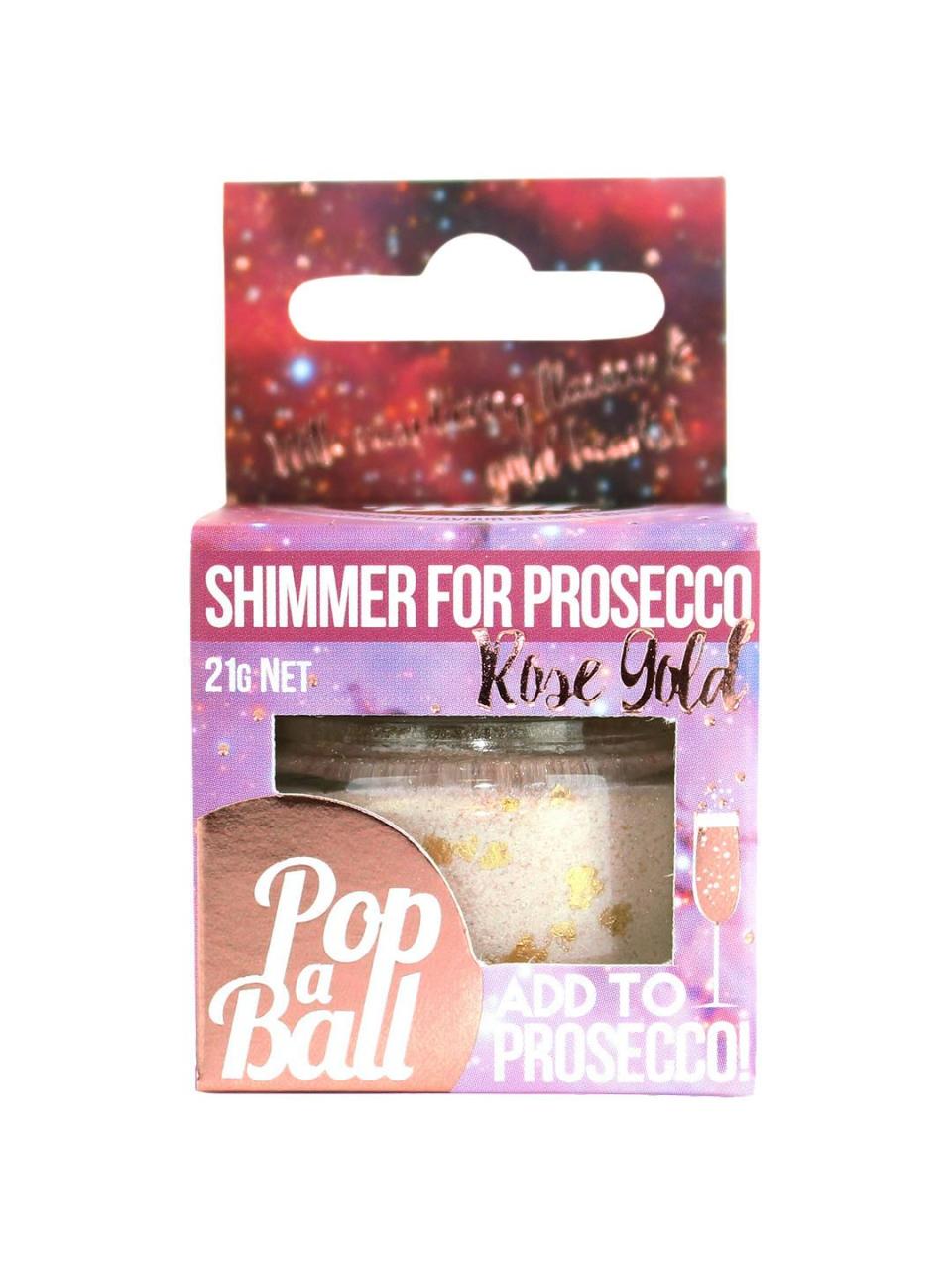 <p>Fancy pimping your prosecco? Then you'll be needing some of this stuff! This shimmer powder will make your guests feel as though there at some kind of celeb birthday bash with a professional mixologist making bespoke jazzy cocktails. But nope, it's just you in your flat. </p><p><a class="link " href="https://go.redirectingat.com?id=127X1599956&url=https%3A%2F%2Fwww.johnlewis.com%2Fpopaball-rose-gold-shimmer-powder-21g%2Fp3617094&sref=https%3A%2F%2Fwww.delish.com%2Fuk%2Fcocktails-drinks%2Fg29855274%2Falcoholic-gift-guide%2F" rel="nofollow noopener" target="_blank" data-ylk="slk:BUY NOW;elm:context_link;itc:0;sec:content-canvas">BUY NOW</a> <strong>£7.50, John Lewis </strong><strong><br></strong></p>