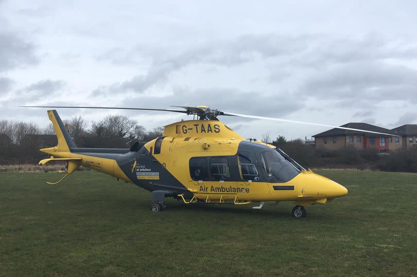 The Warwickshire and Northamptonshire Air Ambulance was among the emergency services response