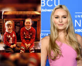 <p><strong>THEN:</strong> Big sister Lindsey Vonn sports matching sweaters with her little sister<br><strong>NOW:</strong> The four-time Olympian put on her first set of skis when she was three years old.<br> (Photo via Instagram/lindseyvonn, Photo by Dia Dipasupil/Getty Images) </p>