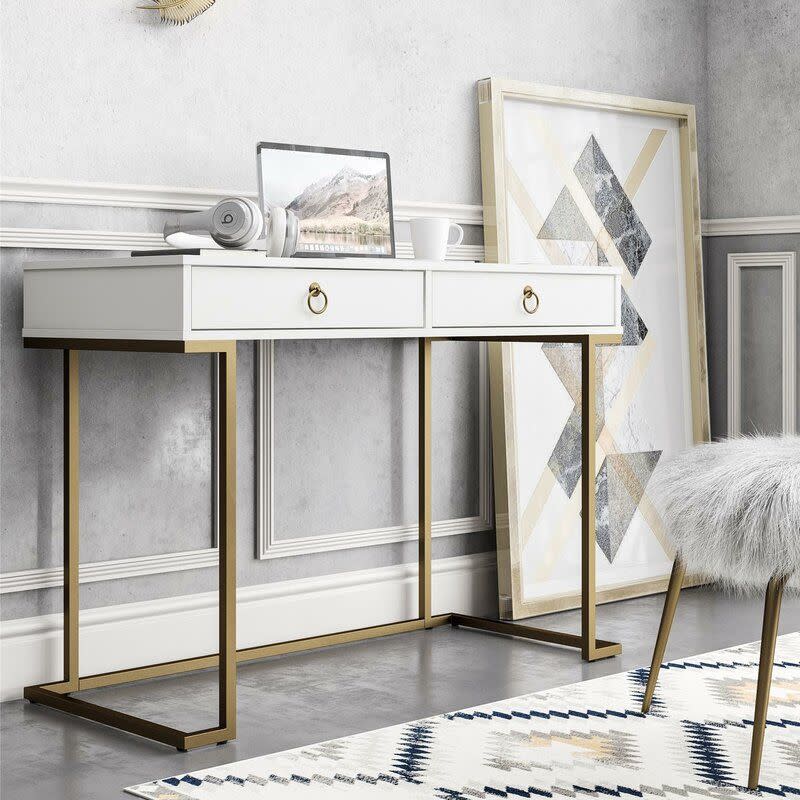 11) CosmoLiving by Cosmopolitan White Camila Desk