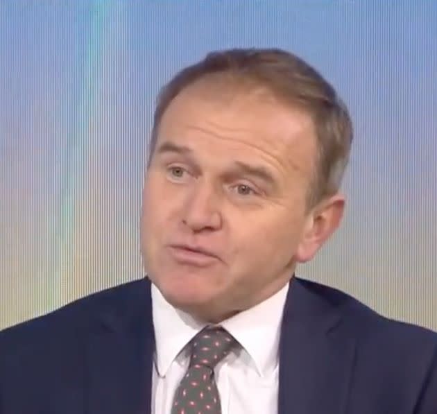 George Eustice defending the government's actions on the NI Protocol on Monday (Photo: Sky News)