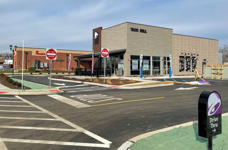 The Taco Bell and Chick-fil-A under construction at Elton Plaza on Route 9 in Freehold Township. Dec. 9, 2021