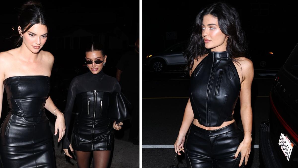 Kylie Jenner and Her Friends Looked Like the Coolest Biker Girl Squad in  Matching Leather Fits