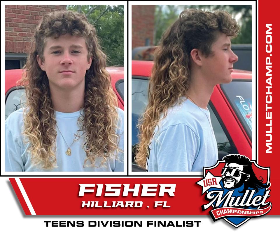 2022 USA Mullet Championship Teens Division finalist Fisher Monds of Hillard, FL.