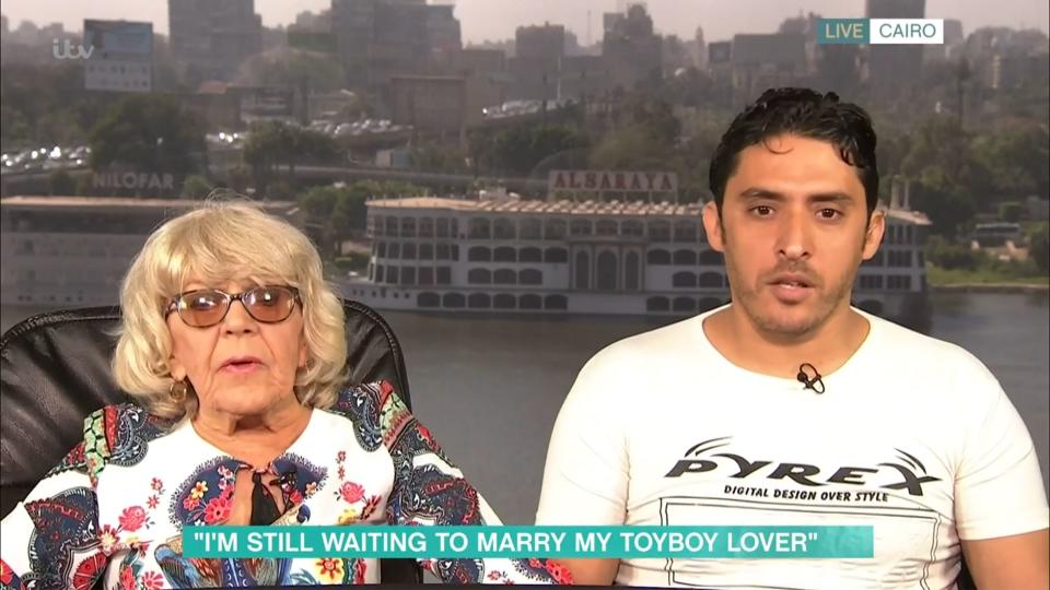 Iris Jones with Mohamed Ibriham on This Morning in 2020. (ITV/Shutterstock)