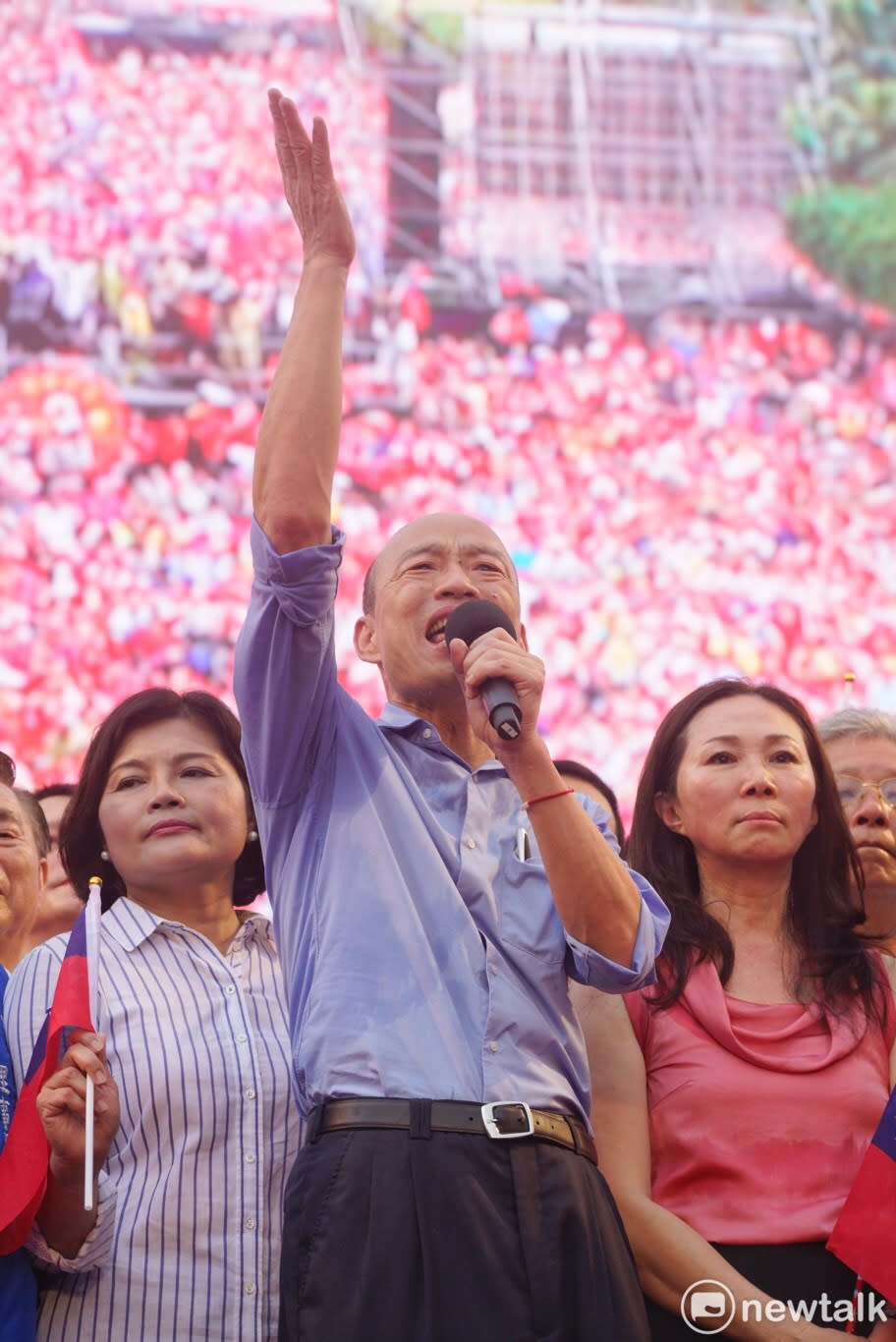 韓國瑜今日也說，2020年是中華民國生死保衛戰。   圖：張良一 / 攝