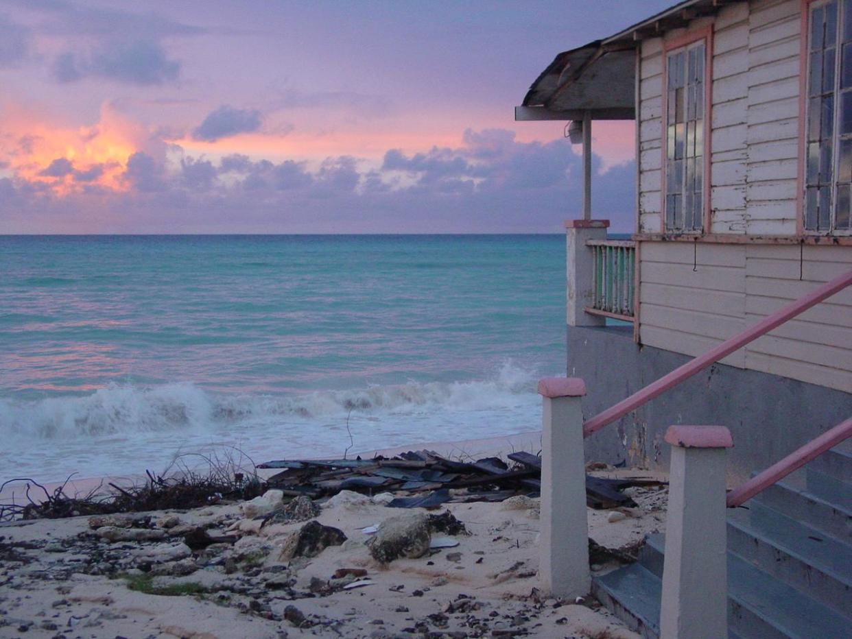 Welcome sight: the south coast of Barbados: Simon Calder