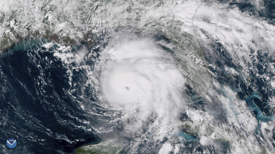 Hurricane Michael is seen in the Gulf of Mexico in 2018. It was the first Category 5 storm to make landfall in the U.S. since Hurricane Andrew in 1992, and only the fourth on record.  (Photo: ASSOCIATED PRESS)