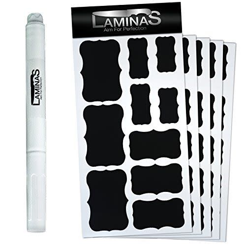 <p><strong>Laminas</strong></p><p>amazon.com</p><p><strong>$6.49</strong></p><p><a href="http://www.amazon.com/dp/B00RB1X9RM/?tag=syn-yahoo-20&ascsubtag=%5Bartid%7C10055.g.26087384%5Bsrc%7Cyahoo-us" rel="nofollow noopener" target="_blank" data-ylk="slk:Shop Now;elm:context_link;itc:0;sec:content-canvas" class="link ">Shop Now</a></p><p>Don't rely on the sniff test: Label and date every container so you know exactly what's inside and more importantly, when it expires. These chalkboard labels are dishwasher-safe, which means you can reuse them again and again.</p>