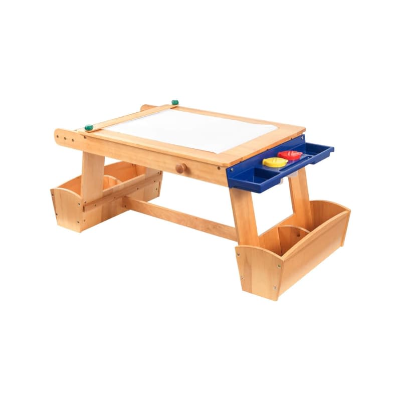 KidKraft Wooden Art Table with Drying Rack & Storage Bins