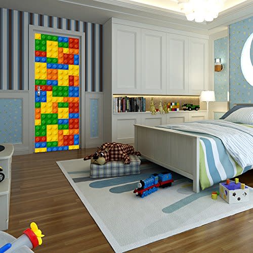 14) Building Blocks Door Sticker