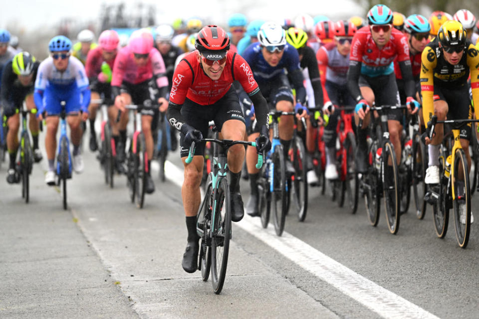DE PANNE BELGIUM  MARCH 22 Laurent Pichon of France and Team Arka Samsic competes during the 47th Minerva Classic Brugge  De Panne 2023 a 211km one day race from Brugge to De Panne on March 22 2023 in De Panne Belgium Photo by Luc ClaessenGetty Images