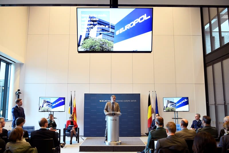 News conference announcing the results of a major action against the so-called Islamic State in The Hague