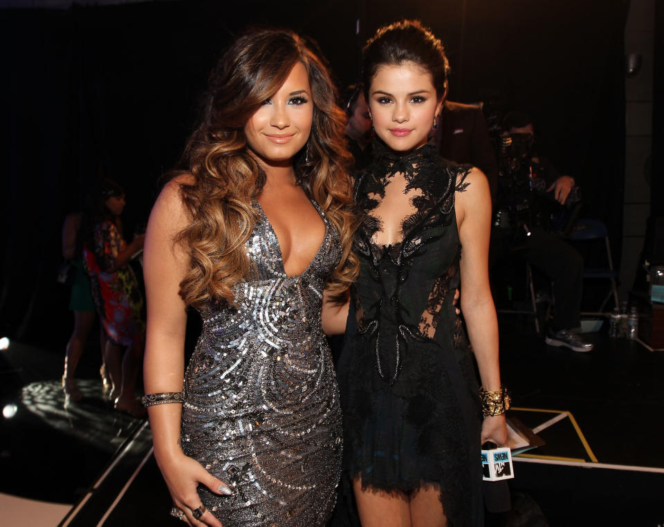 Former friends Lovato and Gomez together in 2011Getty Images