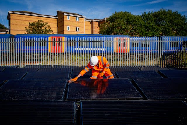 The unit is made up of 100 solar panels: Getty