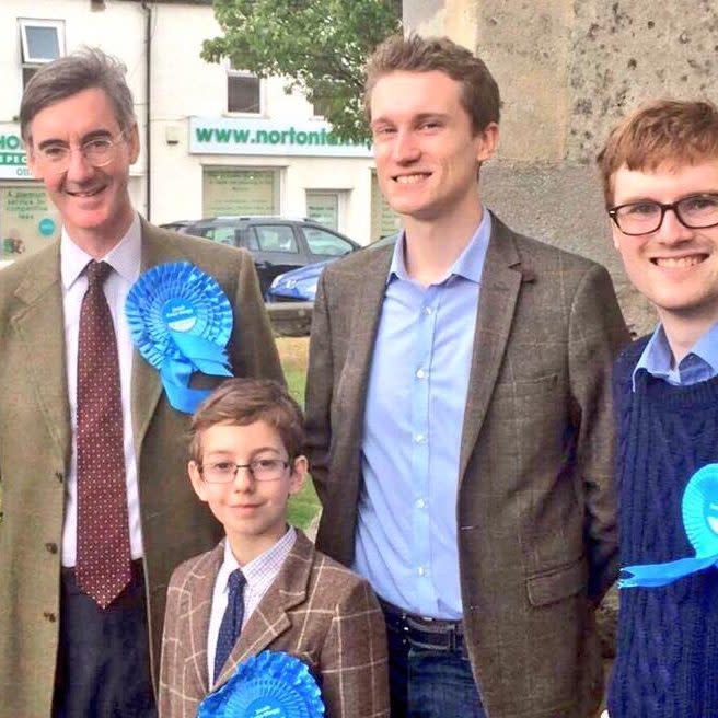 William (right) campaigning earlier this year with his uncle, Jacob (left), and Jacob's son Peter - Credit: Matt Burwood