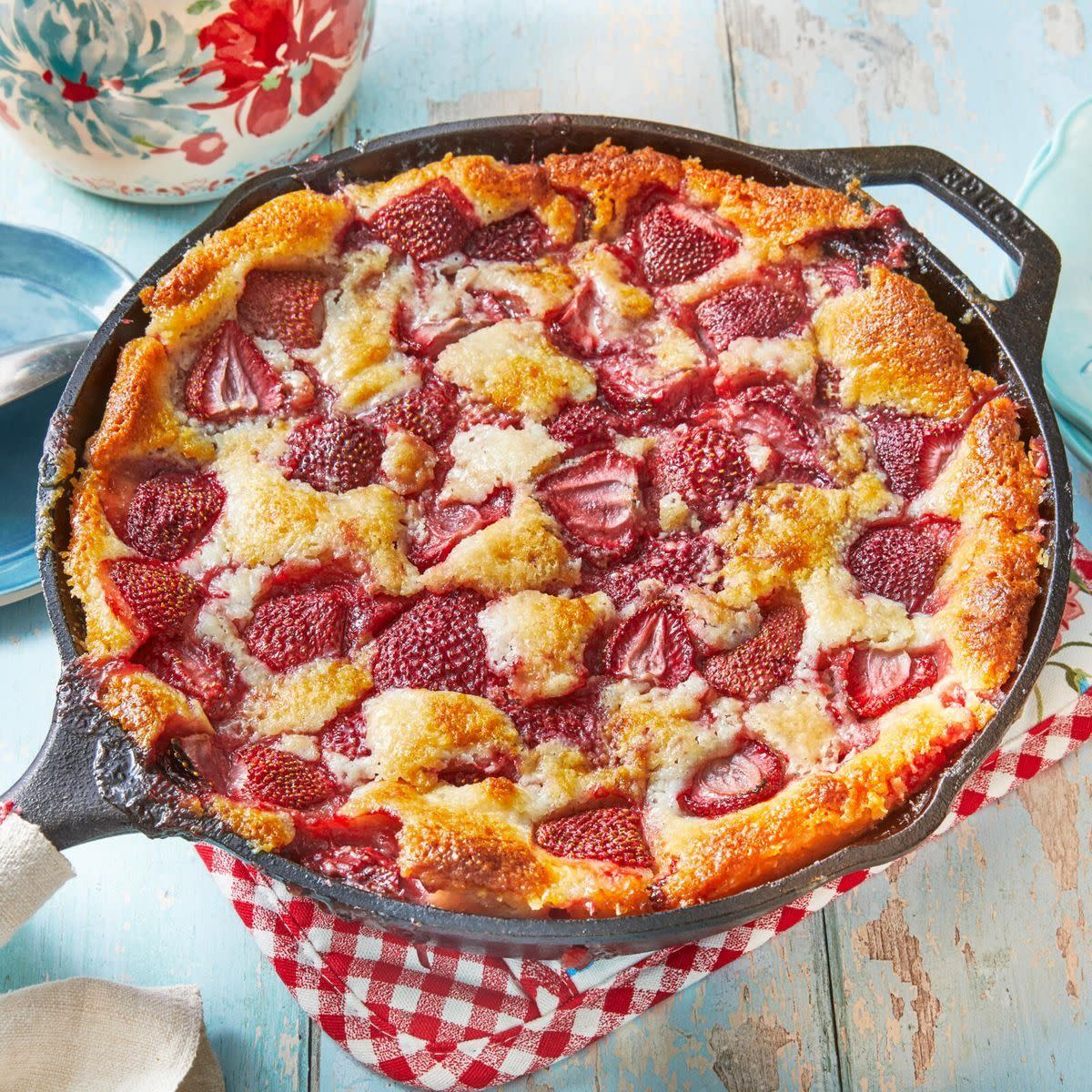 mothers day brunch strawberry cobbler