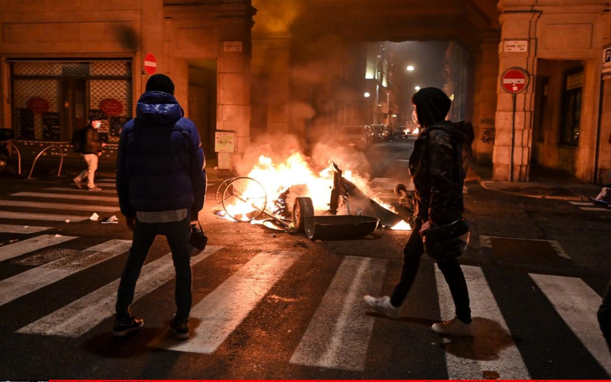 Some protesters went on the rampage in Turin - Getty