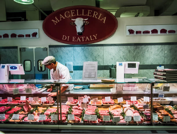 Don't have a cow: Eataly NYC's meat counter, famous for the razza Piemontese cut.