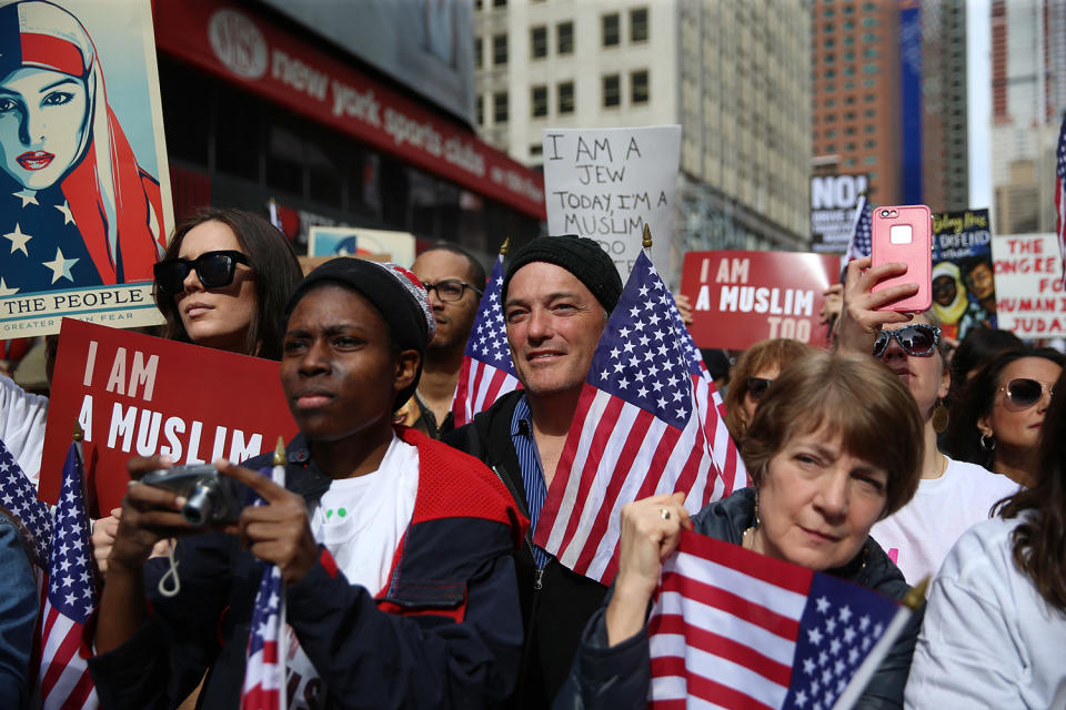 ‘I am a Muslim too’ rally in Times Square