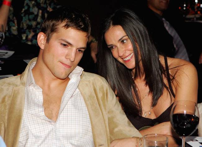 Ashton Kutcher and Demi Moore in 2005